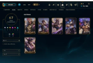 Platina 4 com TODOS os Champs e 67 Skins ( ADC / SUP ) - League of Legends LOL