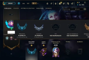 Platina 4 com TODOS os Champs e 67 Skins ( ADC / SUP ) - League of Legends LOL