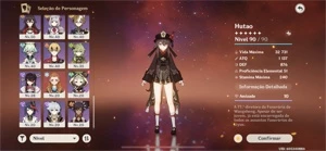 Conta de Genshin Impact AR57 Server América