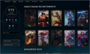 conta prata 2 com 120 champions e 200+ skins - League of Legends LOL