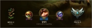 conta prata 2 com 120 champions e 200+ skins - League of Legends LOL