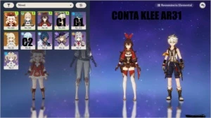 Genshin impact - AR31 - Klee/Jean + Arco 5 Estrelas
