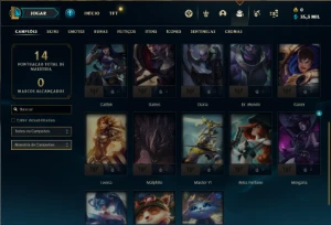 Conta MESTRE com 23 Champs e 2 Skins ( 73% de Win Rate ) - League of Legends LOL