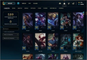 Conta prata 1 com 219 skins e 150 champs ( VEM COM DADOS ) - League of Legends LOL