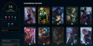 Conta Gold 3 36 skins 50 champions - League of Legends LOL