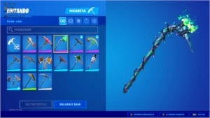 CONTA FORTNITE COM JOHN WICK PICARETA MINTY E OUTRAS SKINS