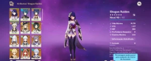 Vendo conta de genshin com vários personagens - Genshin Impact