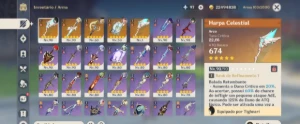 Vendo conta de genshin com vários personagens - Genshin Impact