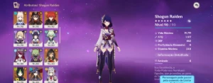 Vendo conta de genshin com vários personagens - Genshin Impact