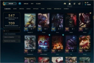Conta DIAMANTE 4 Nas duas filas, 133 skins e 145 champs - League of Legends LOL