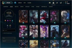 Conta DIAMANTE 4 Nas duas filas, 133 skins e 145 champs - League of Legends LOL
