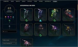 CONTA LEAGUE OF LEGENDS D4 -> 313 SKINS <- LOL