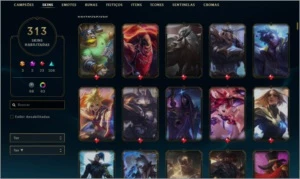 CONTA LEAGUE OF LEGENDS D4 -> 313 SKINS <- LOL