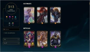 CONTA LEAGUE OF LEGENDS D4 -> 313 SKINS <- LOL