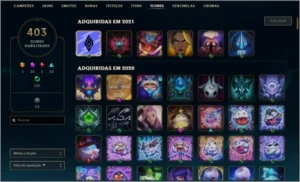 CONTA LEAGUE OF LEGENDS D4 -> 313 SKINS <- LOL