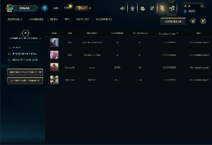 Esmeralda 4 com 31 Champs e 3 Skins - League of Legends LOL