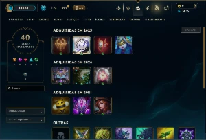 Esmeralda 4 com 31 Champs e 3 Skins - League of Legends LOL