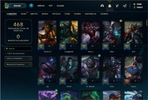 Conta prata 2 com 133 Champs e 211 Skins + 5 Vitoriosas - League of Legends LOL