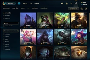 Conta prata 2 com 133 Champs e 211 Skins + 5 Vitoriosas - League of Legends LOL