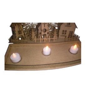 Kit 03 Casinha com cerca e base MDF, vila natalinha,... - Artesanato e Personalizados