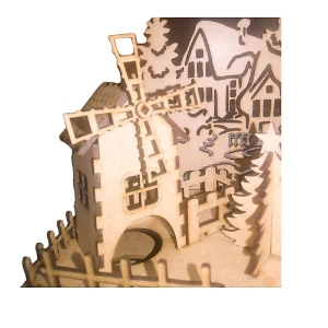 Kit 03 Casinha com cerca e base MDF, vila natalinha,... - Artesanato e Personalizados