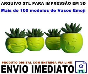 STL Para Impressão 3D - Vasos Emoji - Serviços Digitais