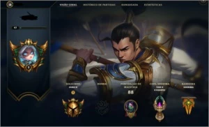 CONTA LEAGUE OF LEGENDS LVL 47 - OURO 2 LOL