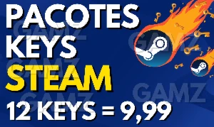 Steam Keys Aleatórias 12 Chaves = 9,99
