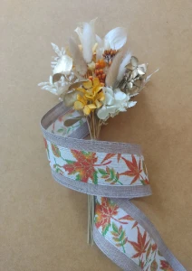 Fita Folhas de Outono 6,3 cm - Rolo com 4,5 m - Artesanato e Personalizados