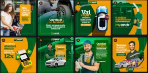 Arte Posto de Combustível PSD (Design Editável/Premium) - Outros