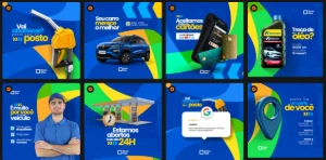 Arte Posto de Combustível PSD (Design Editável/Premium) - Outros