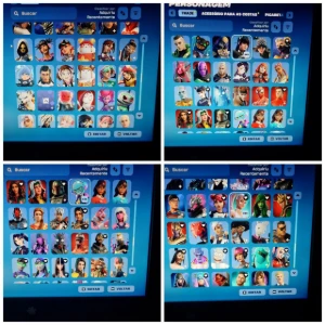 conta no fortnite com varias skins