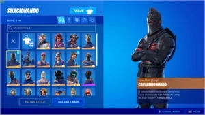 CONTA FORTNITE COM CAVALEIRO NEGRO +VARIAS SKINS (COM SDW)