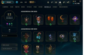 Conta LOL, 395 Skins, Todos Champs, Platina 3 - League of Legends