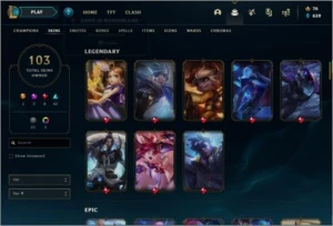 Vendo conta Plat 2 / 103 skins c/ Ahri Prestigio - League of Legends LOL