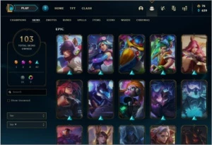 Vendo conta Plat 2 / 103 skins c/ Ahri Prestigio - League of Legends LOL