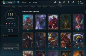 CONTA LOL DIAMANTE 4  TODOS OS CHAMPS - League of Legends