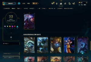Conta lol / GM 73% winrate / full dados - League of Legends