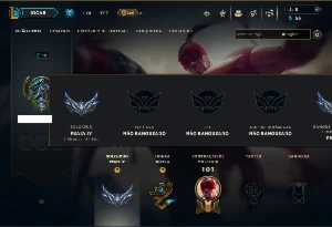 Prata 4 com 40 Champs e 3 Skins - League of Legends LOL
