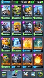 Clahs Royale - Nivel 10 - Arena 11 - 79/81 Cartas - Clash Royale