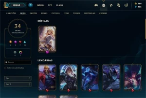 Conta Main Suporte e ADCarry com Soraka Prestígio - League of Legends LOL
