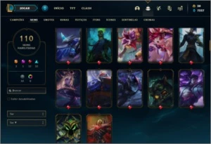 Conta prata 2 com 145 champs e 110 skins ( MAIN MID / JG ) - League of Legends LOL