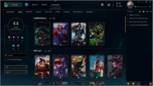 vendo conta gold 2/113 Campeões /44 skins / nivel 222 - League of Legends LOL