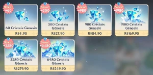 Conta AR60 NA F2P - Genshin Impact
