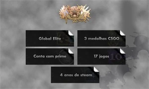 CSGO Prime, 17 Jogos, 3 Medalhas CSGO - Counter Strike