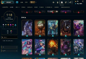 118 Skins Full Acesso Hand Level - League of Legends LOL