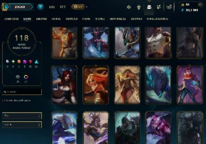 118 Skins Full Acesso Hand Level - League of Legends LOL