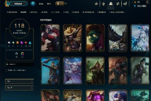 118 Skins Full Acesso Hand Level - League of Legends LOL