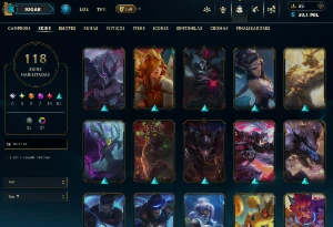 118 Skins Full Acesso Hand Level - League of Legends LOL