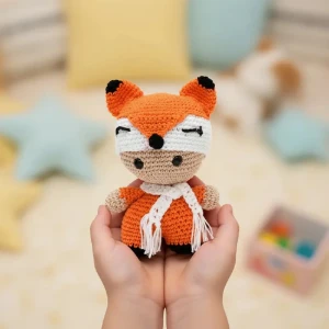 Bebê Raposa Amigurumi Artesanal Bebê Decoração Quarto - Artesanato e Personalizados